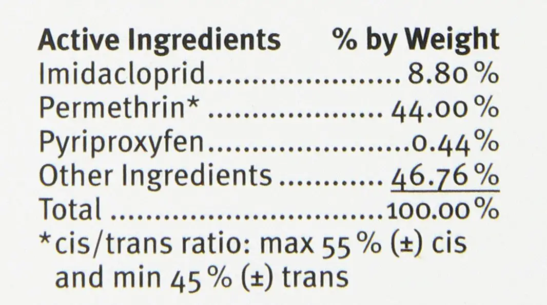 advantix 2 flea treatment ingredients