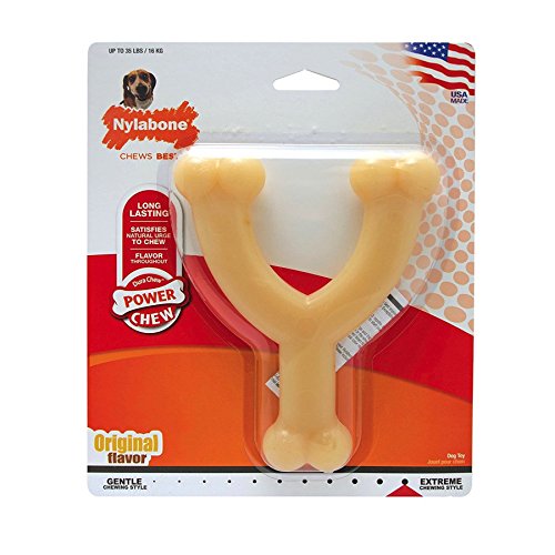 nylabone nylon wishbone original flavor power chew toy