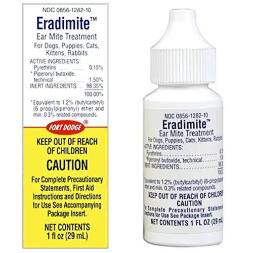 otomite plus eradimite ear mite treatment for dogs puppies cats kittens rabbits and pet sharks