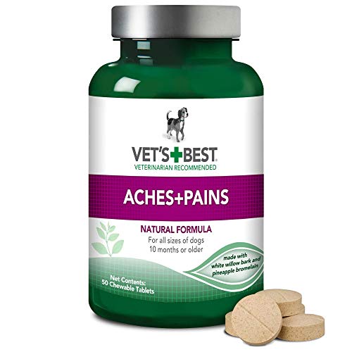 Vet's best veterinarian recommended aches pains natural formula pain reliever chewable tablets