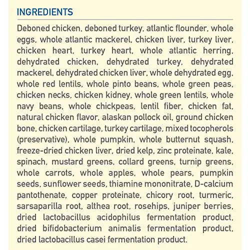 Orijen original formula recipe biologically correct dog food ingredients