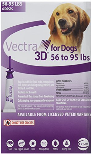 Vecra 3D twiple action ceva flea repellent eggs larvae ticks mosquitoes mites flies