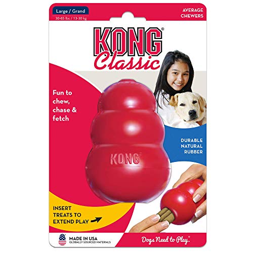 Kong classic dog toy good for entertaining dog preventing boredom in crate