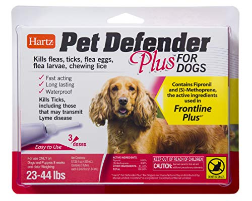 Harts pet defender plus for dogs fipronil (s)-methoprene fleas ticks doses