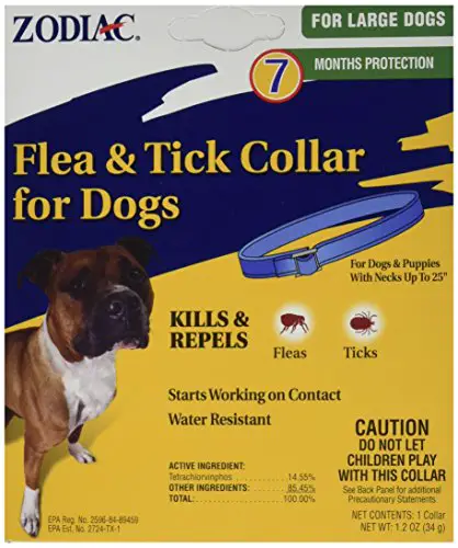 Zodiac flea tick collar dogs how does it work active ingredients