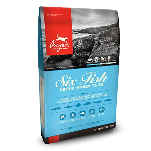 Orijen six fish variety meats no filler dog food choices versus Fromm