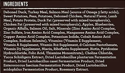 Merrick Grain Free Duck Ingredients Quality Comparison chicken meal