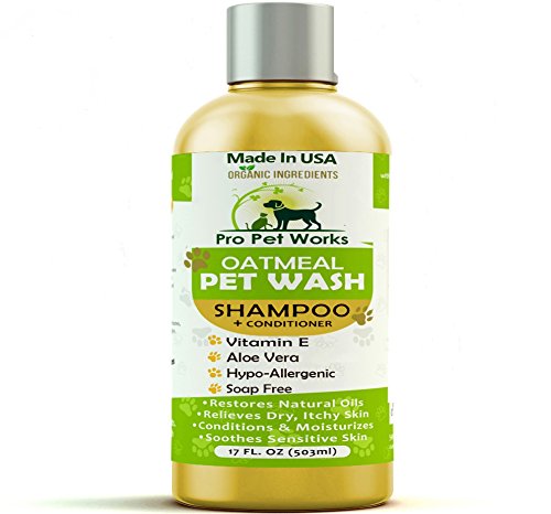 Oatmeal pet wash shampoo hypoallergenic sooth flea bites relieve itchy pain