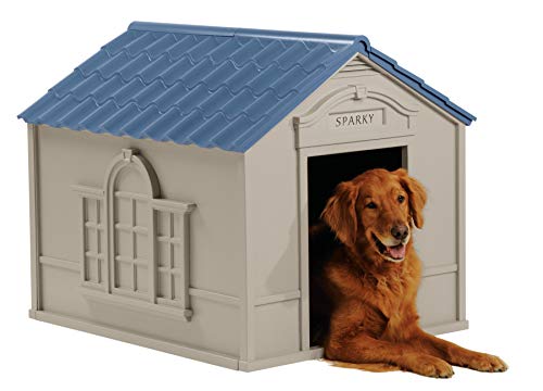 Best plastic dog house Suncast outdoor indoor durable teeth claw resistant plastic