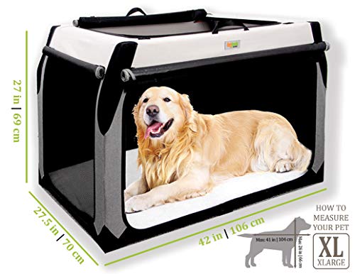 best soft dog crate for large extra XL dogs golden retriever travel kennel