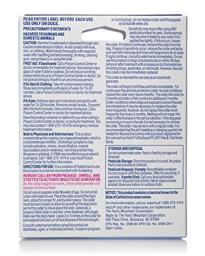 Hartz Ultraguard flea collar ingredients how to use warnings precautions