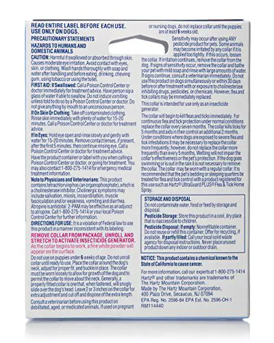 Hartz Ultraguard flea collar ingredients how to use warnings precautions