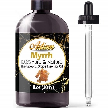 Artizen Myrrh Pure Natural Therapeutic Grade Essential Oil for dog anxiety
