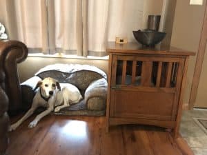 End table dog crates hide kennel in home match decor
