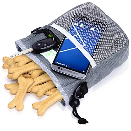 Puppy treat pouch for new dog easy training keep clothes from smelling like dog food