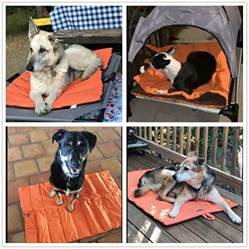 Outdoor washable portable dog bed pad for travel backyard use