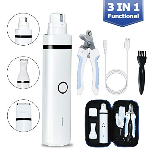 3 in 1 pet nail trimming set with grinder and clippers