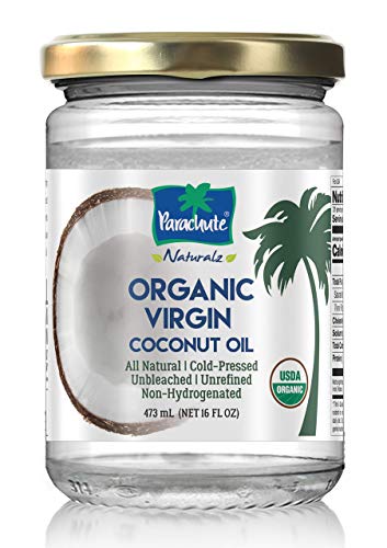 Parachute natural organic virgin coconut oil cold pressed unbleached unrefined