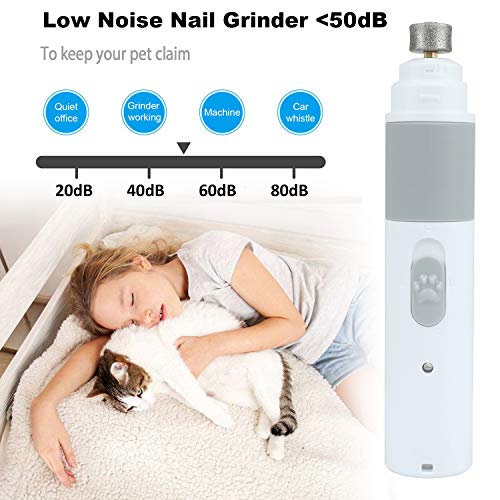 What to look for in dog nail grinder noise level dB keep pet calm