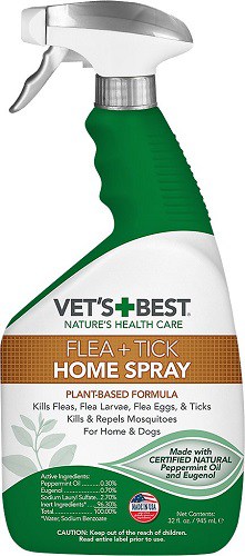 Vets Best Flea Tick Home Spray for treating home parasites