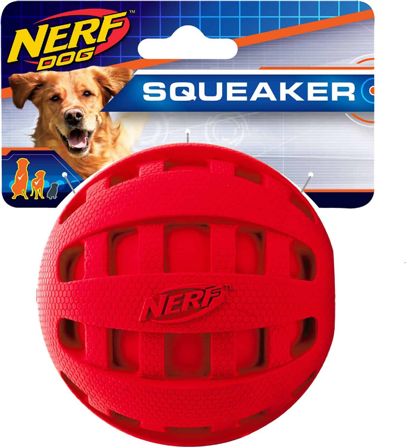 Nerf Dog Squeaker checker ball invulnerable chew toy