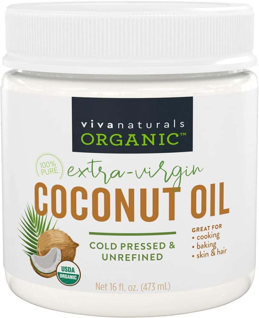 Viva Naturals organic extra virgin coconut oil lauric acid kilsl fleas