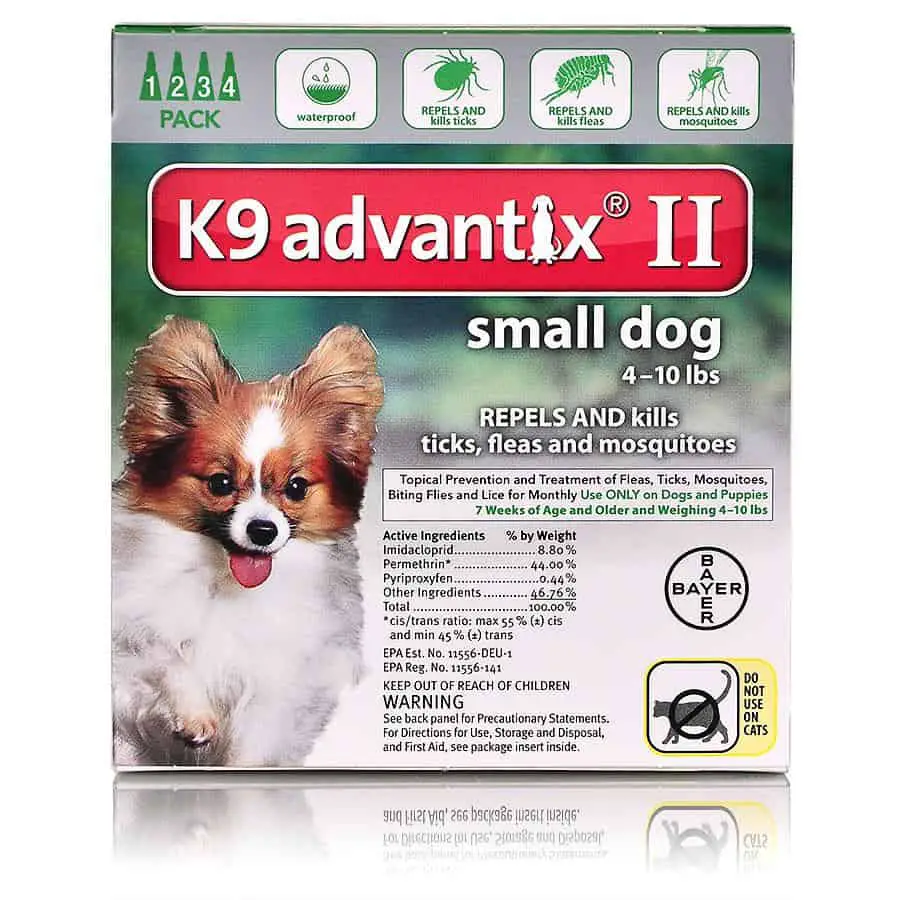 Advantix II topical flea tick mosquito prevention treatment lice spot on