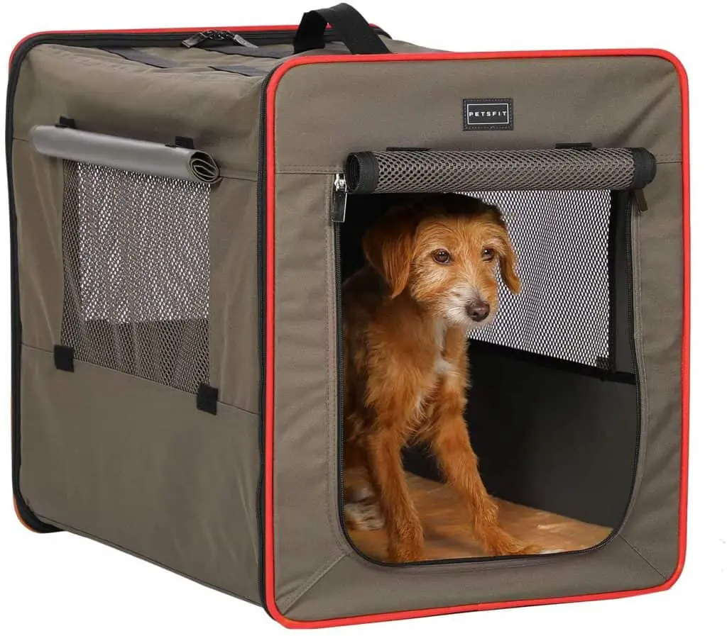 Petsfit sturdy soft sided crate for crate training a rescue dog