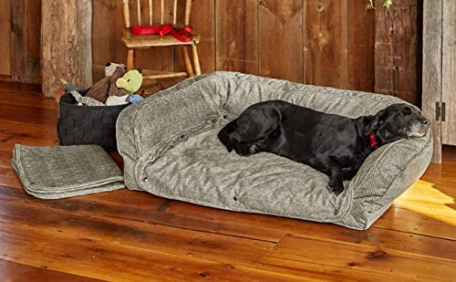 Orvis best orthopedic memory foam dog bed with bolster pillows