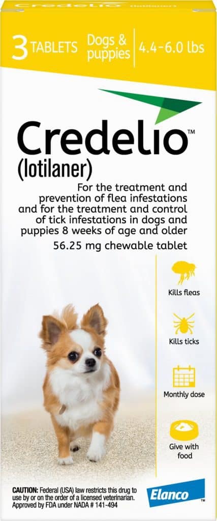 Credelio chewable tablet flea control for dogs