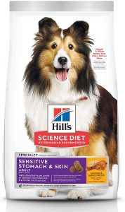 Hills Science Diet best dry dog food for shedding dogs with sensitive stomach and skin