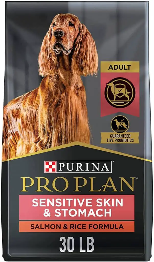 Purina Pro Plan great food for skin coat health for sensitive dogs