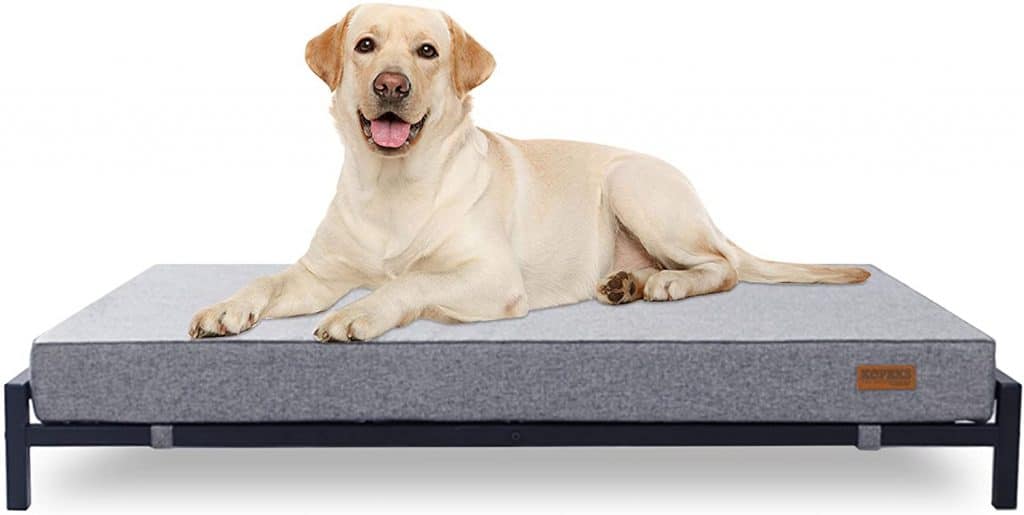 KOPEKS elevated indoor outdoor foam dog bed frame mattress