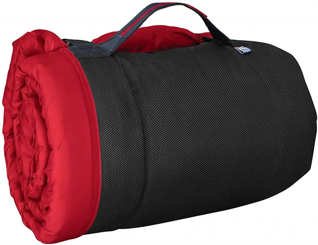 Kurgo waterproof roll up dog bed camping with canines