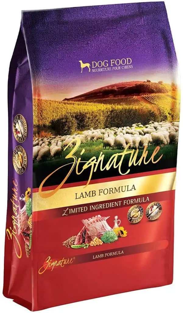 Zignature Lamb Formula limited ingredient dog food high in protein