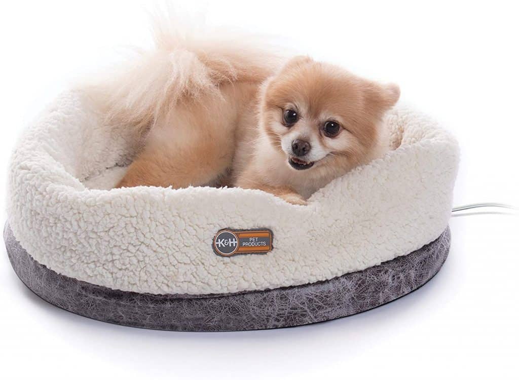 K&H Pet Products Thermo-Snuggle Cup Bomber heated indoor dog bed