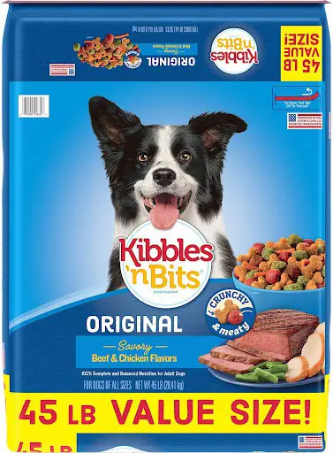 Kibbles and Bits original savory beef chicken flavor without millet grain