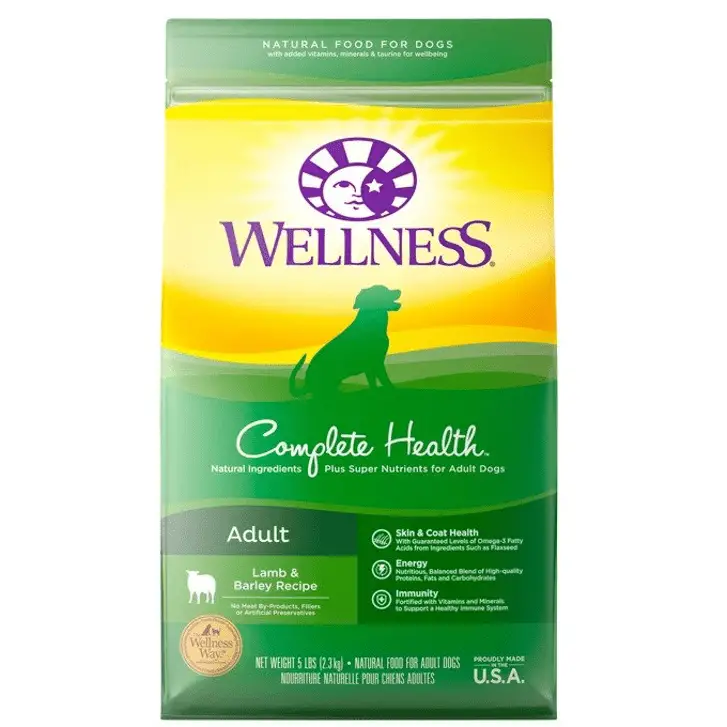 Wellness complete health natural dry dog food good source of vitamin b 6
